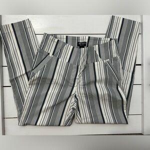 Soho Apparel Monochrome Striped Straight Leg Pants